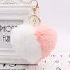 Plush Love Bag Pendant Heart Shaped Keychain In Modern Art Style