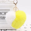 Plush Love Bag Pendant Heart Shaped Keychain In Modern Art Style