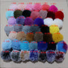 Plush Metal Letter Fur Ball Keychain For Women