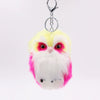 Plush Owl Pendant Cute Animal Keychain Imitation Rabbit Hair Fur Bag Car Pendant