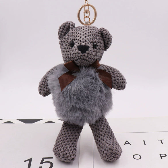 Plush Pineapple Bear Keychain Bag Pendant Car Keychain