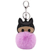 Plush Pu Leather Bullfighting Key Chain And Car Pendant With Fur Ball
