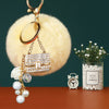 Plush Satchel Style Women's Car Keychain Diamond Encrusted Creative Bag Pendant Fur Ball Gift