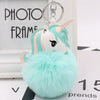 Plush Unicorn Fur Ball Key Chain And Car Pendant