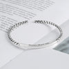Polished S925 Sterling Silver Bracelet For Women Trendy Minimalist Hip Hop Style All Match Jewelry