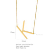 Polished Short Clavicle Necklace Titanium Steel Jewelry With English Letter Pattern And Electroplating Treatment