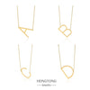Polished Short Clavicle Necklace Titanium Steel Jewelry With English Letter Pattern And Electroplating Treatment