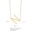 Polished Short Clavicle Necklace Titanium Steel Jewelry With English Letter Pattern And Electroplating Treatment