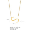 Polished Short Clavicle Necklace Titanium Steel Jewelry With English Letter Pattern And Electroplating Treatment
