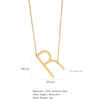 Polished Short Clavicle Necklace Titanium Steel Jewelry With English Letter Pattern And Electroplating Treatment