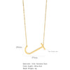 Polished Short Clavicle Necklace Titanium Steel Jewelry With English Letter Pattern And Electroplating Treatment