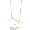 Polished Short Clavicle Necklace Titanium Steel Jewelry With English Letter Pattern And Electroplating Treatment