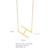 Polished Short Clavicle Necklace Titanium Steel Jewelry With English Letter Pattern And Electroplating Treatment