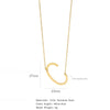 Polished Short Clavicle Necklace Titanium Steel Jewelry With English Letter Pattern And Electroplating Treatment
