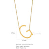Polished Short Clavicle Necklace Titanium Steel Jewelry With English Letter Pattern And Electroplating Treatment