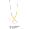 Polished Short Clavicle Necklace Titanium Steel Jewelry With English Letter Pattern And Electroplating Treatment