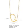 Polished Short Clavicle Necklace Titanium Steel Jewelry With English Letter Pattern And Electroplating Treatment
