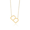 Polished Short Clavicle Necklace Titanium Steel Jewelry With English Letter Pattern And Electroplating Treatment