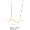 Polished Short Clavicle Necklace Titanium Steel Jewelry With English Letter Pattern And Electroplating Treatment