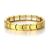 Polished Stainless Steel Geometric Elastic Bracelet Adjustable Unisex Jewelry For Men And Women