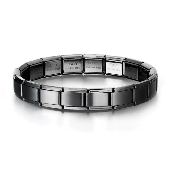 Polished Stainless Steel Geometric Elastic Bracelet Adjustable Unisex Jewelry For Men And Women