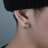 Polished Stainless Steel Nonpierced Clipon Earrings With Minimalist Geometric Design For Unisex Fashion