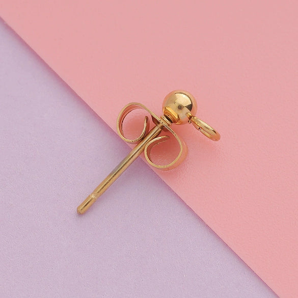 Polished Stainless Steel Pearl Buckle Jewelry Accessories With Electroplating For Diy Jewelry