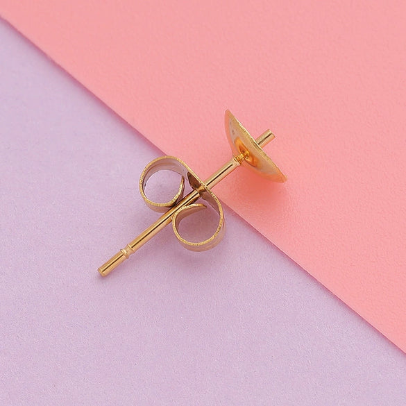 Polished Stainless Steel Pearl Buckle Jewelry Accessories With Electroplating For Diy Jewelry