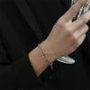 Polished Stainless Steel Snake Chain Bracelet With Geometric Minimalist Design For Unisex Jewelry