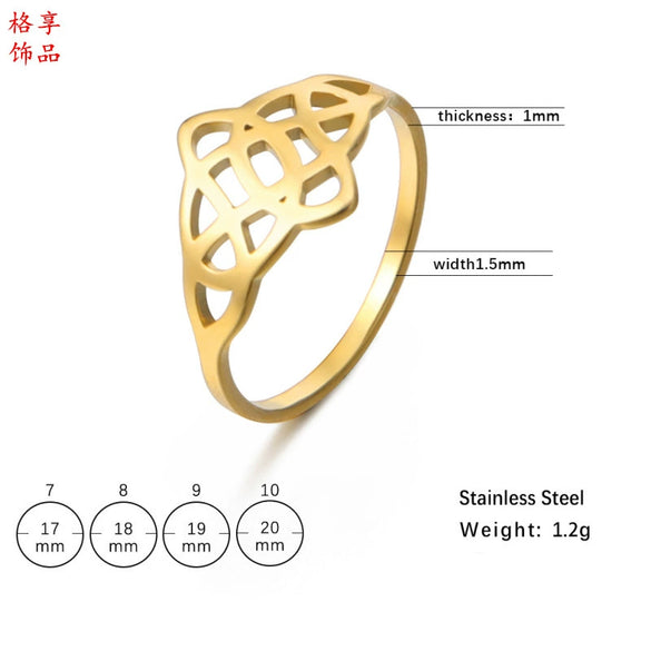 Polished Titanium Steel Bow Knot Ring With Leaf Shape Natural Style Jewelry For Women And Unisex Wear