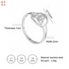 Polished Titanium Steel Geometric Heart Motif Ring For Women And Men Cartoon Style Jewelry