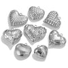 Polished Titanium Steel Three Dimensional Love Hollow Waterproof Pendant Electroplated Stainless Steel
