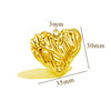 Polished Titanium Steel Three Dimensional Love Hollow Waterproof Pendant Electroplated Stainless Steel