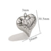 Polished Titanium Steel Three Dimensional Love Hollow Waterproof Pendant Electroplated Stainless Steel