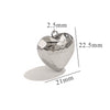 Polished Titanium Steel Three Dimensional Love Hollow Waterproof Pendant Electroplated Stainless Steel