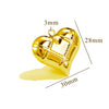 Polished Titanium Steel Three Dimensional Love Hollow Waterproof Pendant Electroplated Stainless Steel