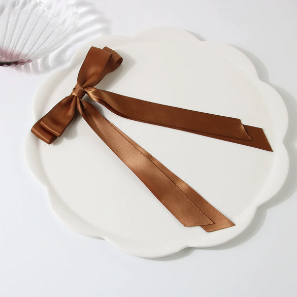 Polyester Cloth Doublelayer Bow Ribbon Duckbill Clip Handmade Women's Sweet Hair Accessory