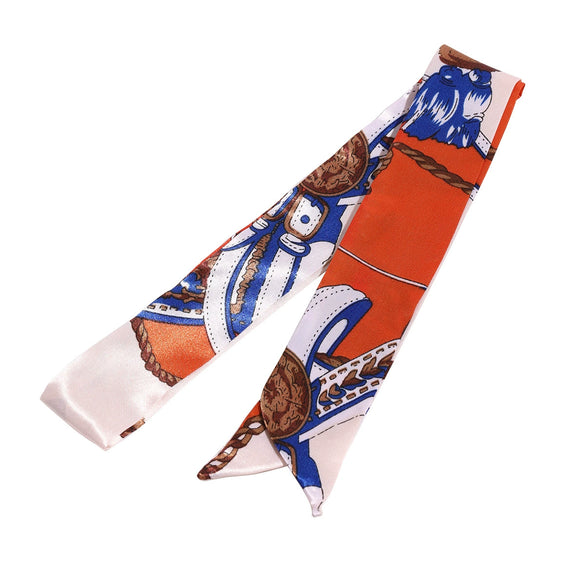 Polyester Hair Band Red And White Color Matching Printed Exotic Style Accessories