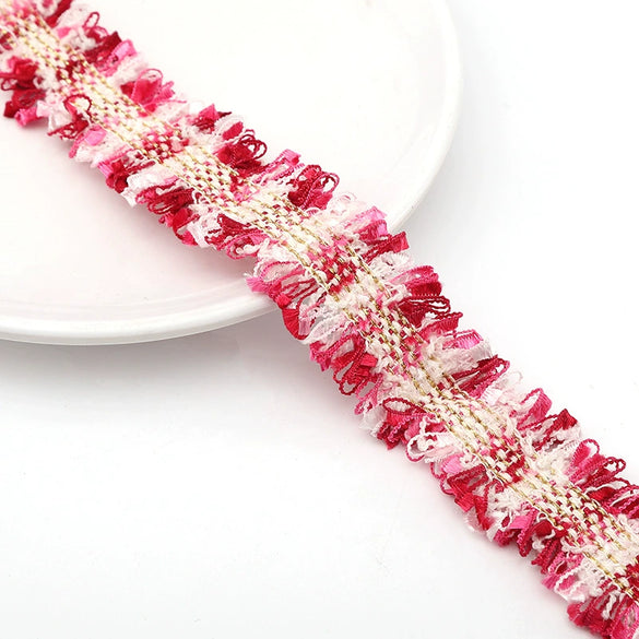 Polyester Lace Jewelry And Garment Accessories Handmade With Glass And Glaze Materials Braided Line Rope
