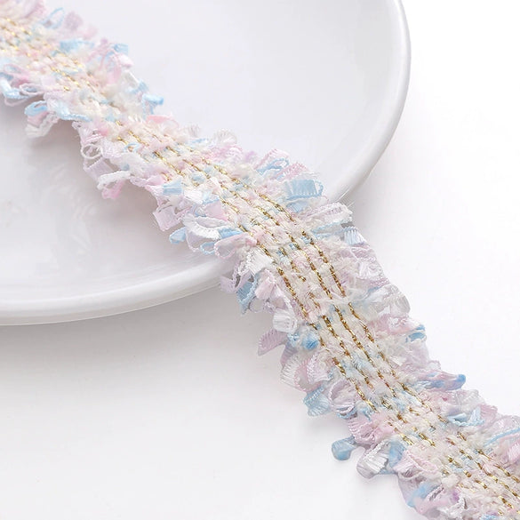 Polyester Lace Jewelry And Garment Accessories Handmade With Glass And Glaze Materials Braided Line Rope