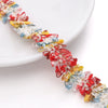 Polyester Lace Jewelry And Garment Accessories Handmade With Glass And Glaze Materials Braided Line Rope