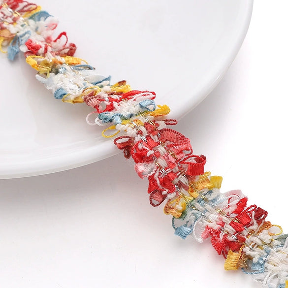 Polyester Lace Jewelry And Garment Accessories Handmade With Glass And Glaze Materials Braided Line Rope