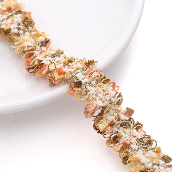 Polyester Lace Jewelry And Garment Accessories Handmade With Glass And Glaze Materials Braided Line Rope