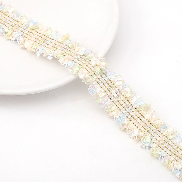 Polyester Lace Jewelry And Garment Accessories Handmade With Glass And Glaze Materials Braided Line Rope