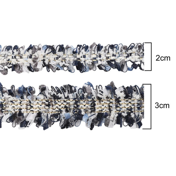 Polyester Lace Jewelry And Garment Accessories Handmade With Glass And Glaze Materials Braided Line Rope