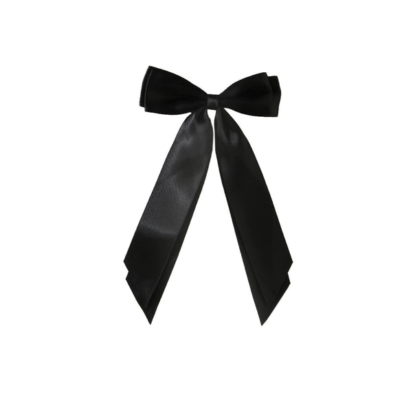 Polyester Ribbon Bow Hairpin Handmade Duckbill Clip Headwear For Women