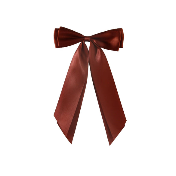 Polyester Ribbon Bow Hairpin Handmade Duckbill Clip Headwear For Women