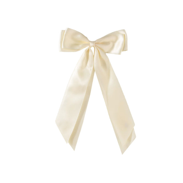 Polyester Ribbon Bow Hairpin Handmade Duckbill Clip Headwear For Women