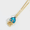 Pony Shape Pendant Necklace For Women Copper Mixed Gemstone Setting Geometric Design Electroplating