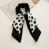Ponytail Ribbon Large Intestine Hair Band Female Bow Handmade Fabric Black Dotted Headdress